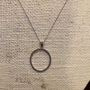 Elegant 925 Sterling Silver Circle Pendant Necklace